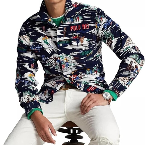 Polo Ralph Lauren Sportsman 67 Winter Event Polo Ski Corduroy Shirt Classic Fit - Picture 7 of 11